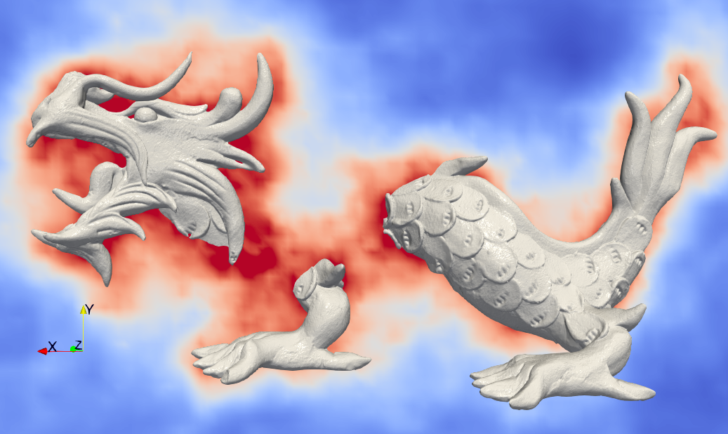 Sliced 3D mask visualization.