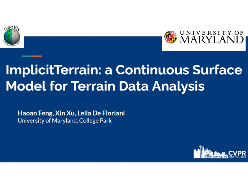 Presentation of ImplicitTerrain @ CVPR2024 INRV Workshop
