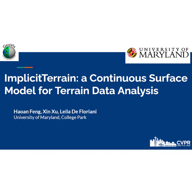 Presentation of ImplicitTerrain @ CVPR2024 INRV Workshop