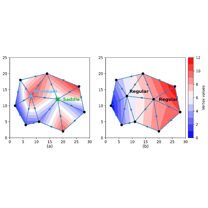 Critical Features Tracking on Triangulated Irregular Networks by a Scale-Space Method